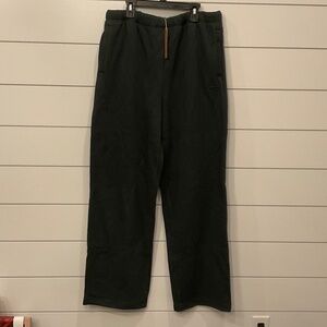 #0487 NWT SKIMS COTTON FLEECE CLASSIC  STRAIGHT LEG PANT SZ: LARGE COLOR: SPRUCE